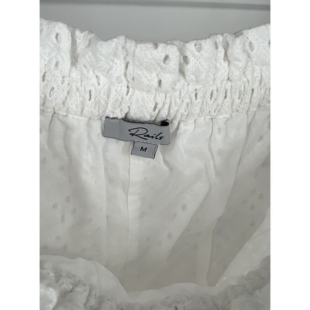 Rails Ember Short White Eyelet Mix Shorts Size Medium Drawstring Embroidered - Picture 3 of 4